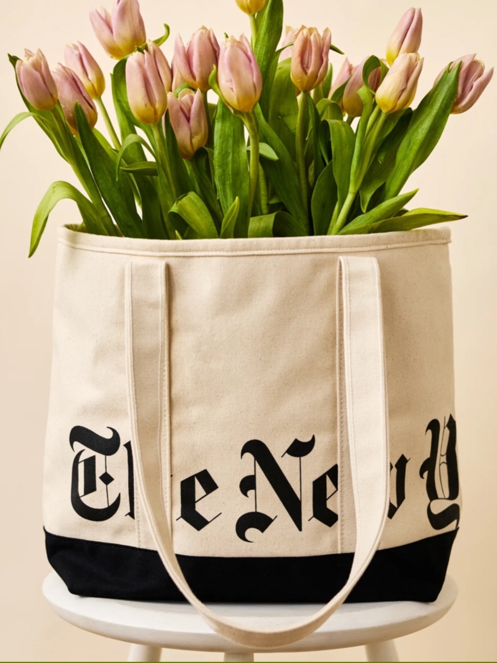 New York Times Wraparound Logo Zip-Top Canvas Tote
